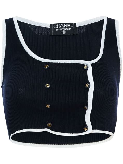chanel cropped blouse